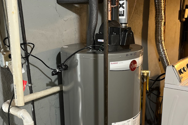 Photo of an expert water heater replacement in Amherst, MA