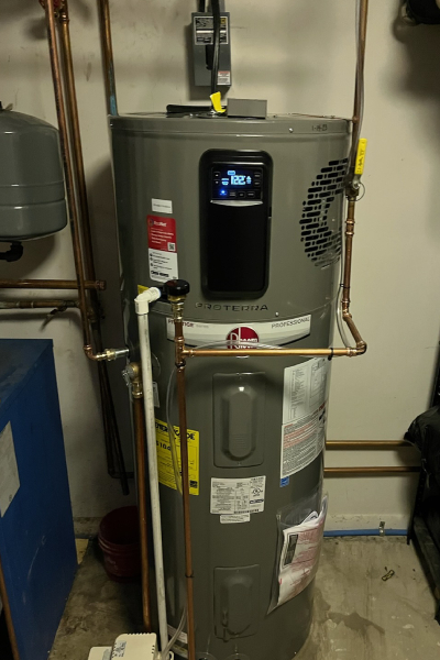 Photo of a water heater repair in amherst ma